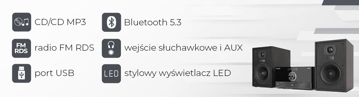 AIWA wieża MSBTU-600 2x50W czarna 8435256811230