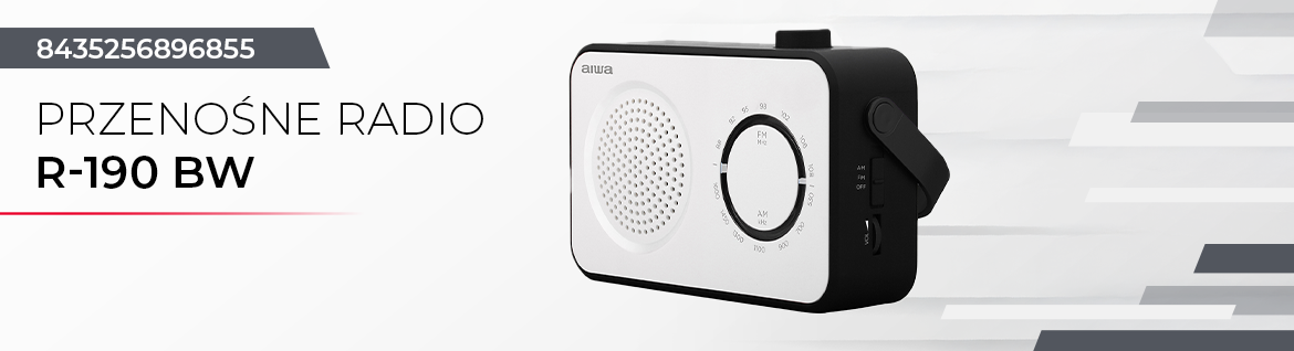 AIWA przenośne radio R-190BW białe 8435256896855