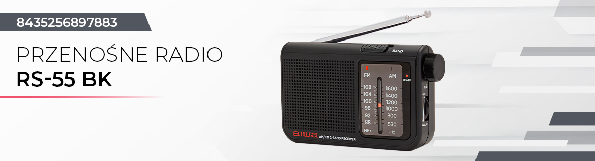  AIWA przenośne radio RS-55/BK czarne 8435256897883