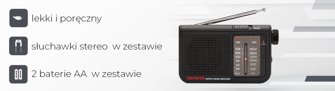 AIWA przenośne radio RS-55/BK czarne 8435256897883