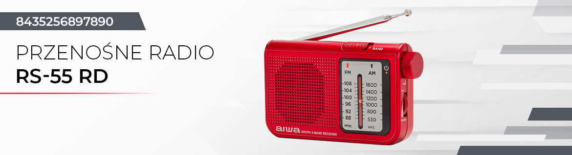  AIWA przenośne radio RS-55/RD czerwone 8435256897890