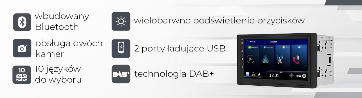 AIWA Radio Samochodowe 2DIN ICD-820DAB 8435256898781