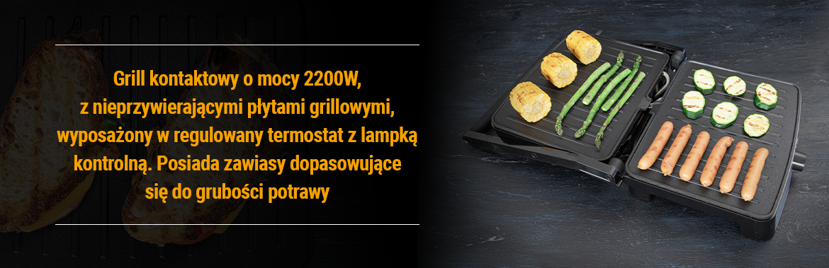 Gastronoma Grill stołowy 2200W 18240001